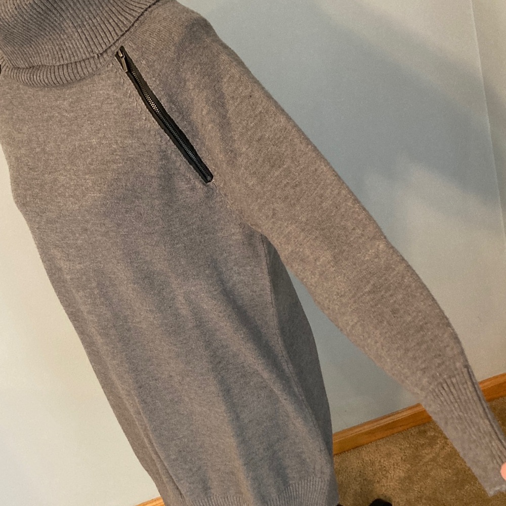 Bebe Gray Turtleneck Sweater Dress Women Size Medium - Picture 4 of 14